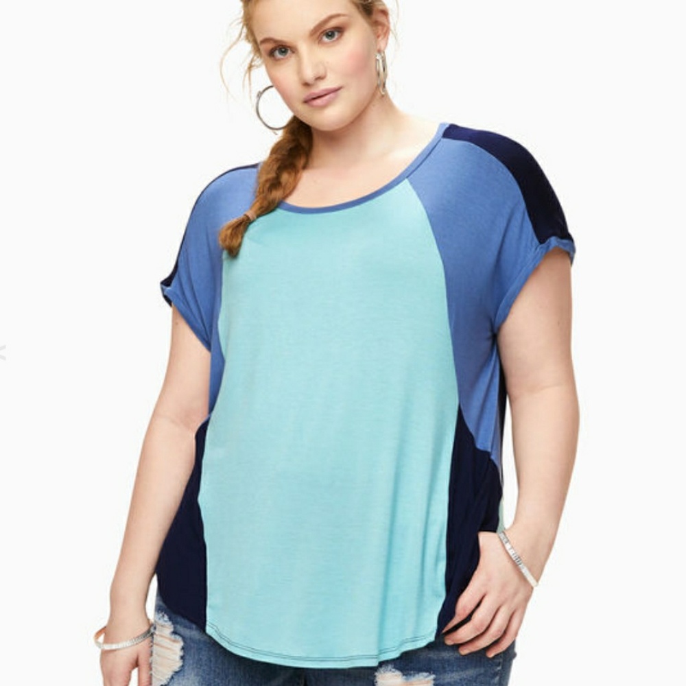 ❤️6 items for $30 sale!!❤️Loralette by Avenue Colorblock Dolman Blouse